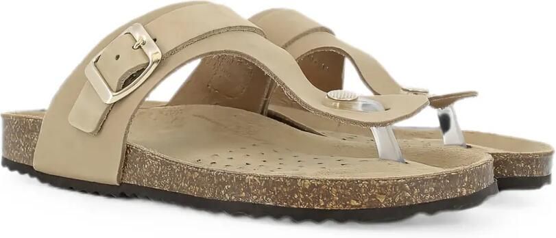 Geox Slippers met gespsluiting en bandje Beige - Foto 4
