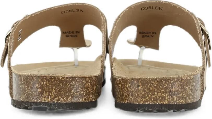 Geox Slippers met gespsluiting en bandje Beige - Foto 3