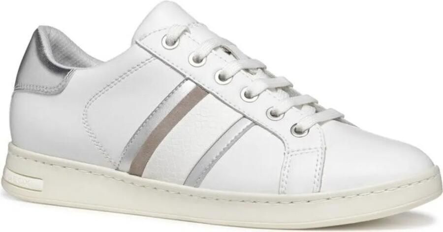 Geox Sneakers met leren vlakken Wit