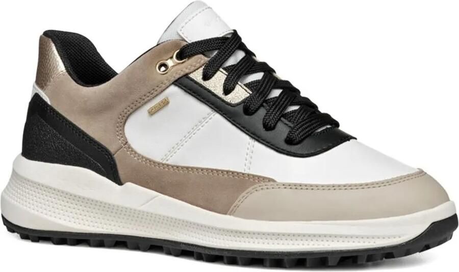 Geox Sneakers met leren vlakken Wit