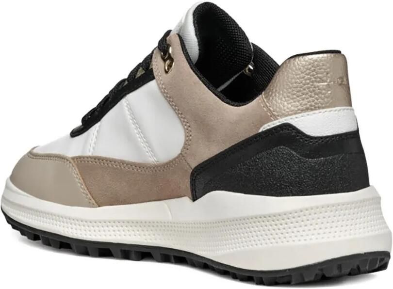 Geox Sneakers met leren vlakken Wit - Foto 3