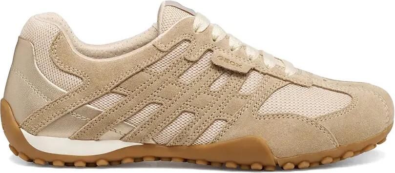 Geox Sneakers met mesh vlakken Beige