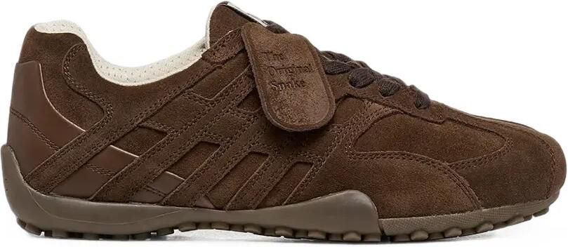 Geox Sneakers met suède vlakken Bruin