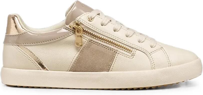 Geox Sneakers met vlakken en ritsdetail Beige