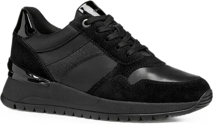 Geox Sneakers met vlakken en slangen-effect Zwart - Foto 3