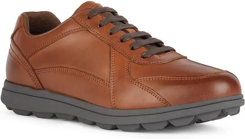 Geox Spherica EC12 kalfsleren sneakers met vlakken Bruin - Foto 2