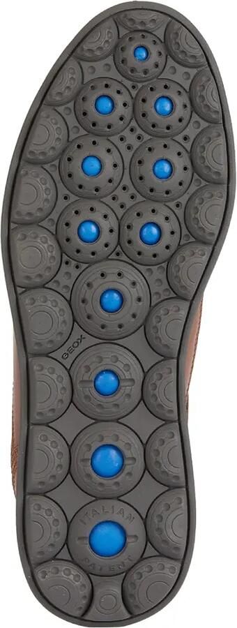 Geox Spherica EC12 kalfsleren sneakers met vlakken Bruin - Foto 3