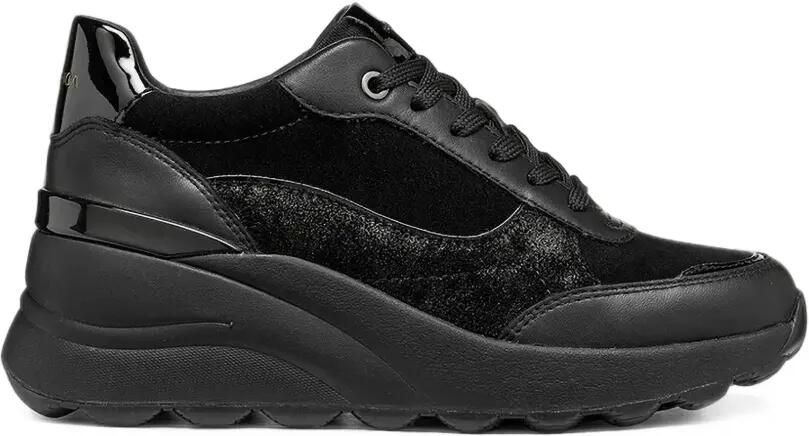 Geox Spherica Ec13 chunky sneakers met lakleren vlakken Zwart