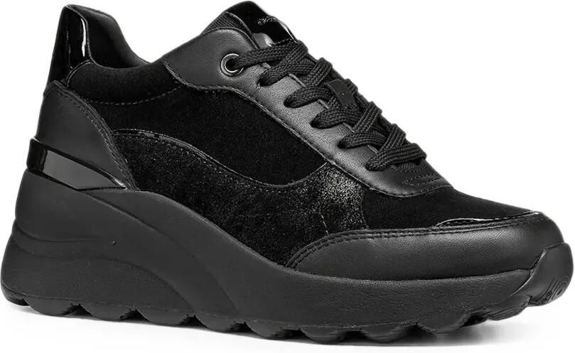 Geox Spherica Ec13 chunky sneakers met lakleren vlakken Zwart - Foto 3