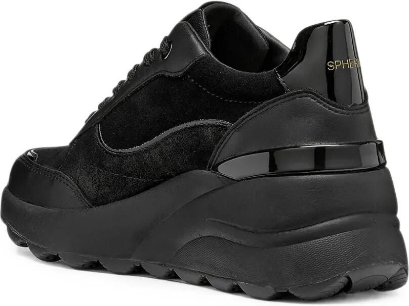Geox Spherica Ec13 chunky sneakers met lakleren vlakken Zwart - Foto 2