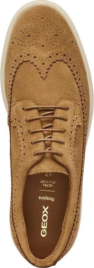 Geox Spherica Ec17 veterschoenen met brogue detail Bruin - Foto 4