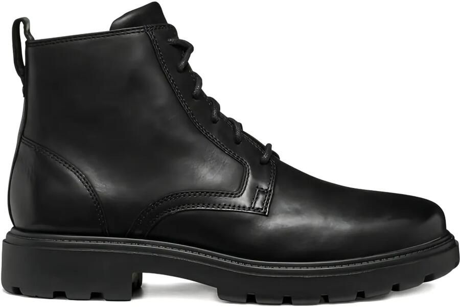 Geox Spherica Ec7 leren veterlaarzen Zwart