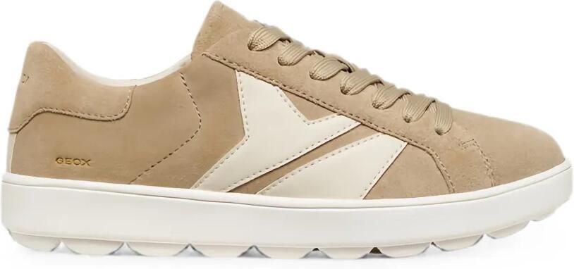 Geox Spherica Ecub-1 sneakers met vlakken Beige