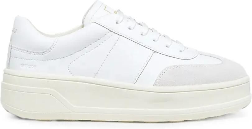Geox Spherica Ecub-2 sneakers met plateauzool Wit