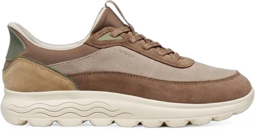 Geox Spherica sneakers met vlakken Bruin