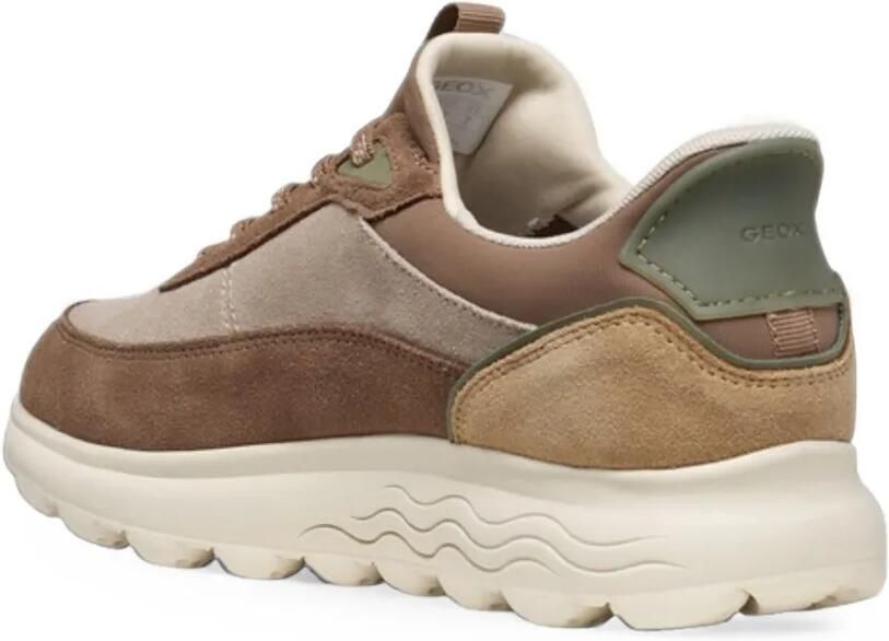 Geox Spherica sneakers met vlakken Bruin - Foto 3