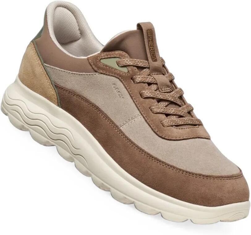 Geox Spherica sneakers met vlakken Bruin - Foto 2