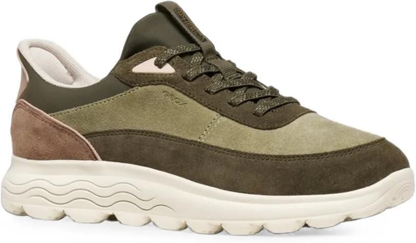 Geox Spherica sneakers met vlakken Groen