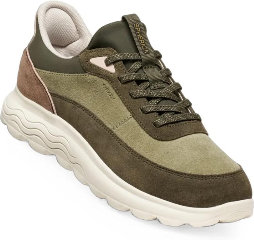 Geox Spherica sneakers met vlakken Groen - Foto 2