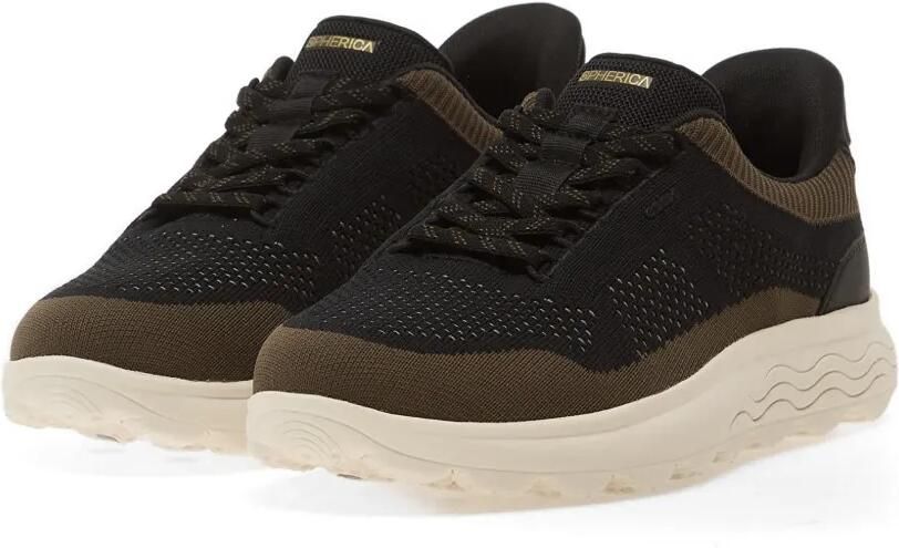 Geox Spherica Plus mesh sneakers Zwart - Foto 3
