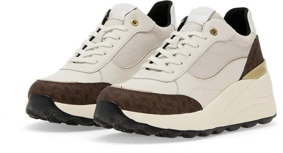 Geox Spherica sneakers met mesh vlakken Beige - Foto 3