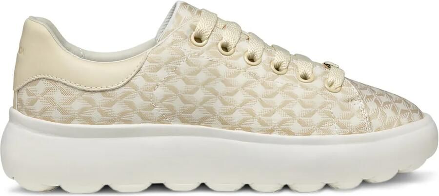 Geox Spherica sneakers met plateauzool Beige