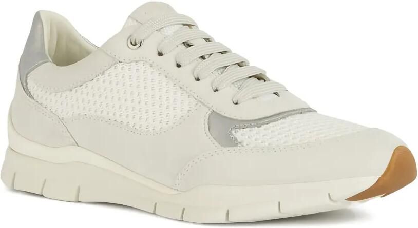 Geox Sukie suède sneakers met mesh vlak Beige - Foto 3