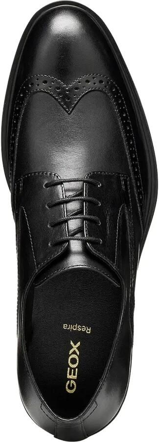 Geox Thorian derby veterschoenen met brogue-detail Zwart - Foto 4