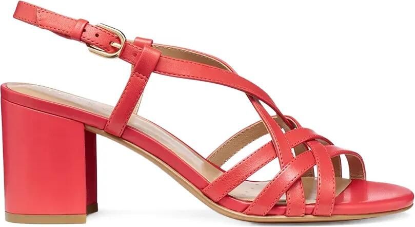 Geox Virilisa sandalen met blokhak en bandjes Rood