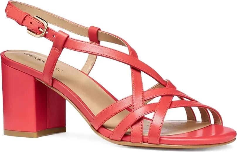 Geox Virilisa sandalen met blokhak en bandjes Rood - Foto 4