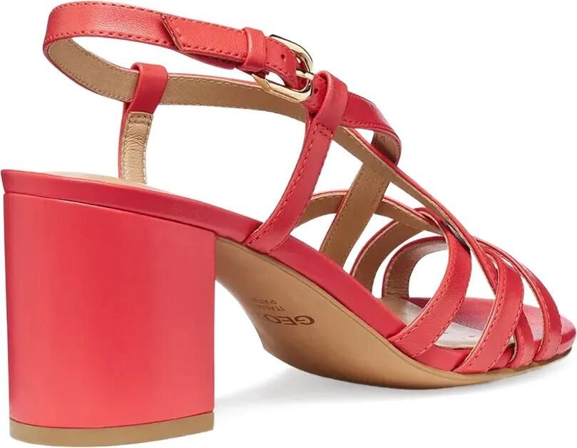 Geox Virilisa sandalen met blokhak en bandjes Rood - Foto 3