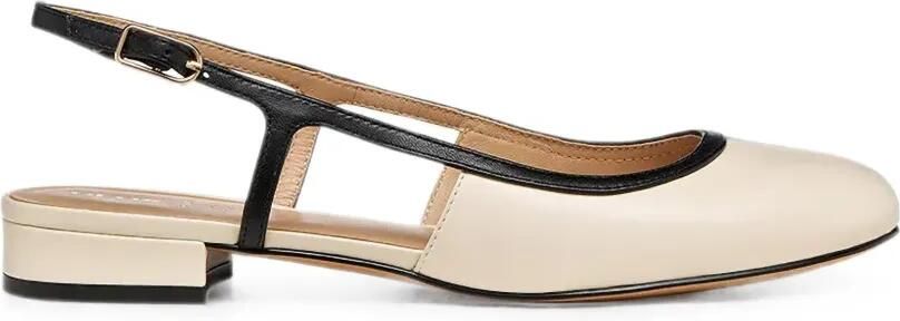 Geox Virnilisa B slingback ballerina's met contrasterende afwerking Beige