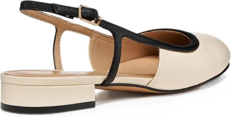 Geox Virnilisa B slingback ballerina's met contrasterende afwerking Beige - Foto 2