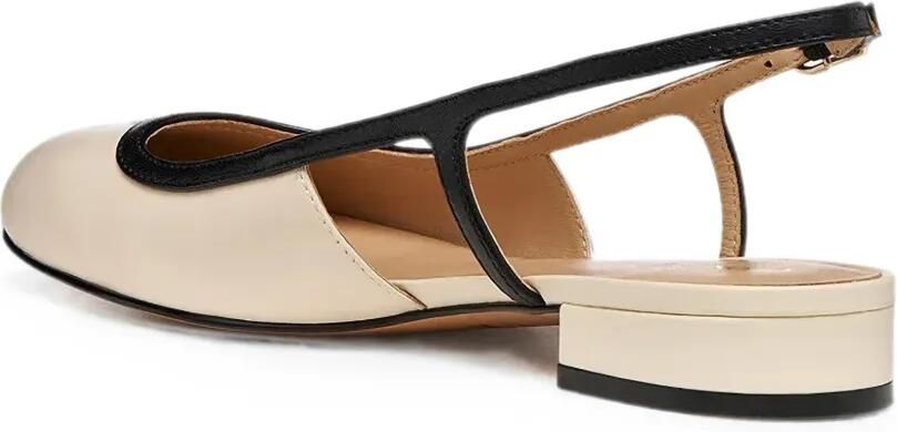 Geox Virnilisa B slingback ballerina's met contrasterende afwerking Beige - Foto 3