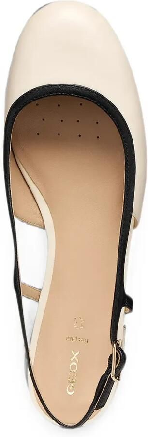 Geox Virnilisa B slingback ballerina's met contrasterende afwerking Beige - Foto 4