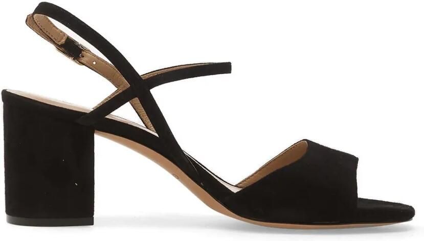 Geox Virnilisa suède sandalen met blokhak Zwart