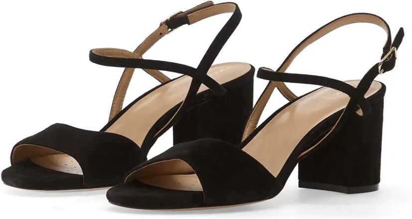 Geox Virnilisa suède sandalen met blokhak Zwart - Foto 3