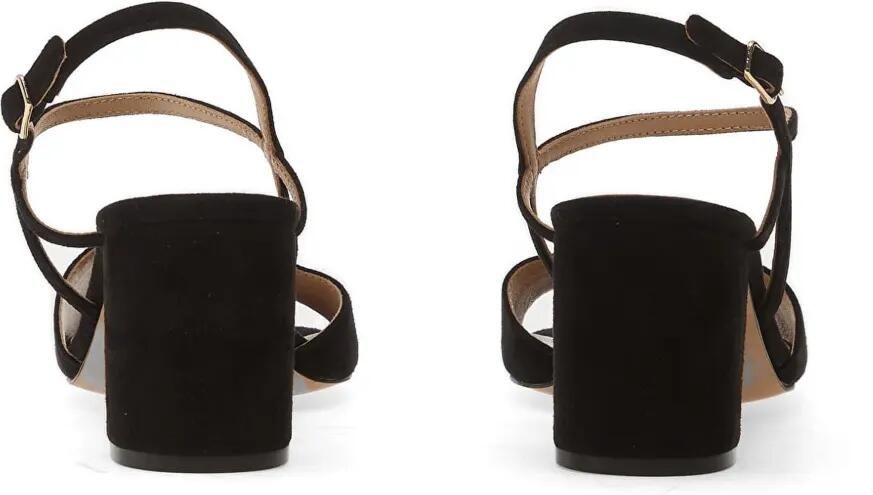Geox Virnilisa suède sandalen met blokhak Zwart - Foto 2