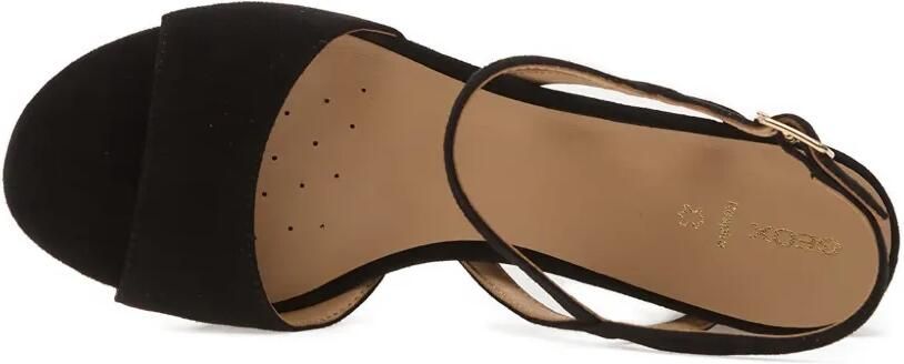 Geox Virnilisa suède sandalen met blokhak Zwart - Foto 4