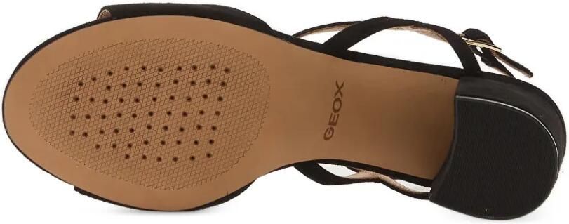 Geox Virnilisa suède sandalen met blokhak Zwart - Foto 5