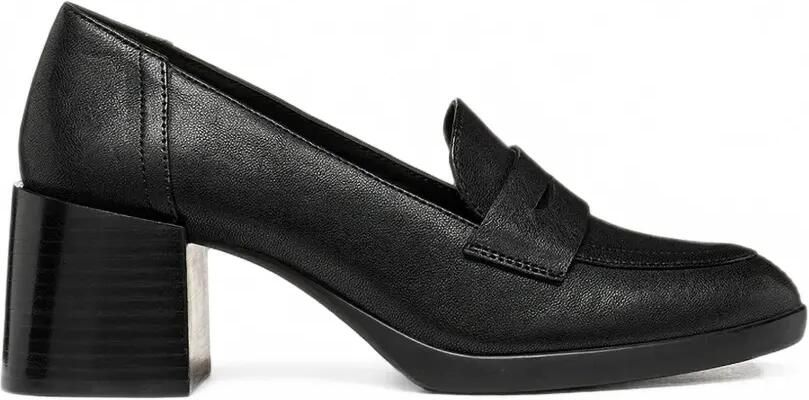 Geox Walk penny pumps met blokhak Zwart