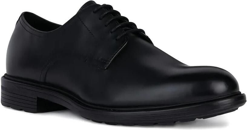 Geox Walk Pleasure leren veterschoenen Zwart