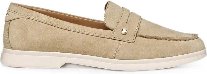 Geox Xand 3 penny loafers met amandelvormige neus Beige