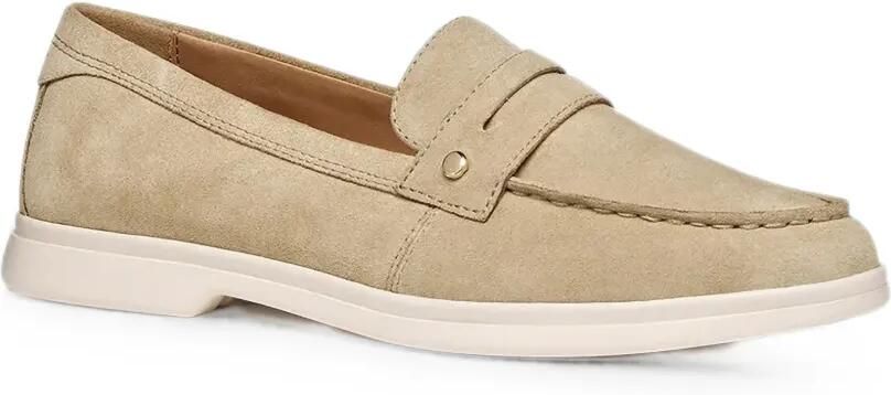 Geox Xand 3 penny loafers met amandelvormige neus Beige - Foto 4