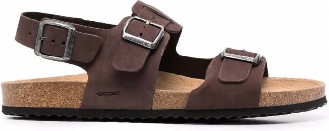 Geox Ghita leren sandalen Bruin