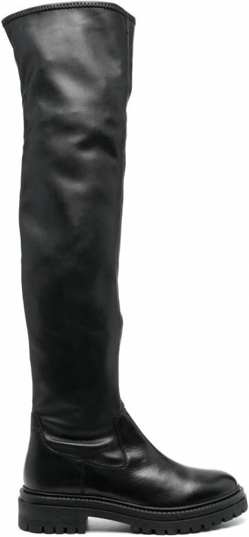 Geox Iridea overknee laarzen Zwart