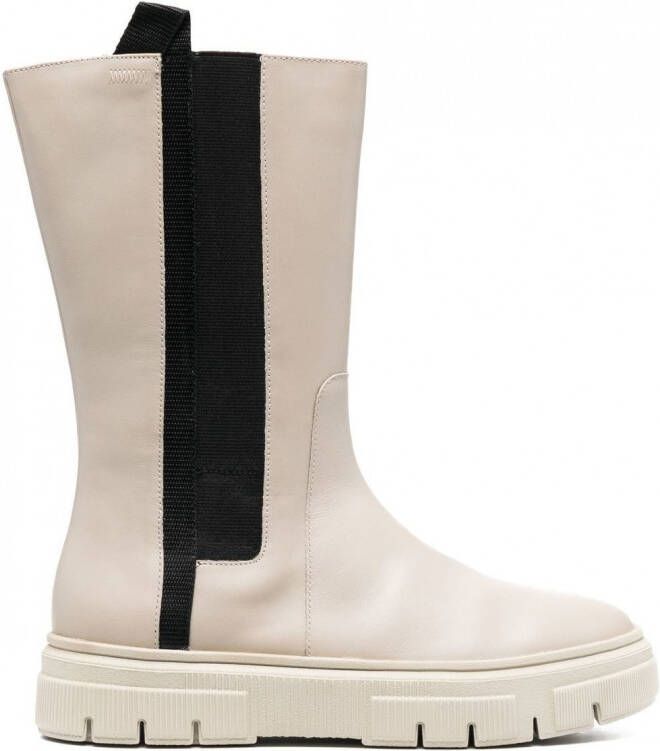Geox Isotte laarzen met elastisch vlak Beige