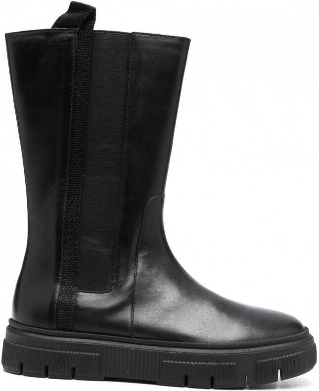 Geox Isotte leren laarzen Zwart