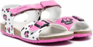 Geox Kids Adriel sandalen met bloe print Roze