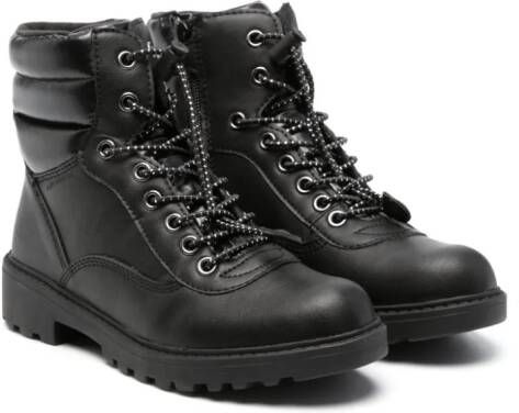 Geox Kids Casey Abx enkellaarzen met veters Zwart